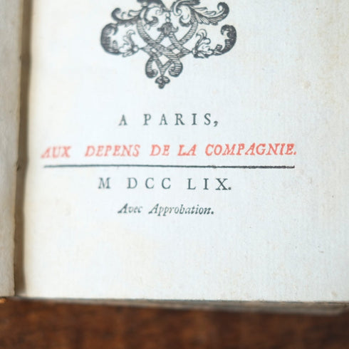 アンティークブック レザーブック 古書 パリ Sermons du Père Bourdaloue 1759年44