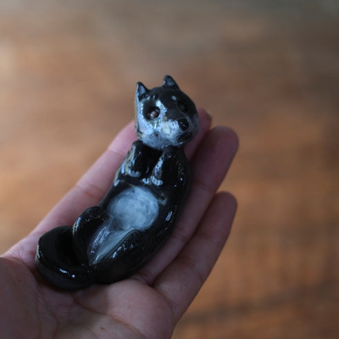 maltoオリジナル 黒柴犬 クロの置き 本島一人 作家物 日本製54