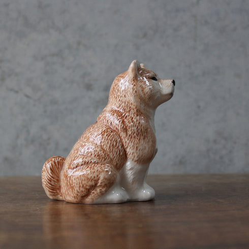 犬フィギュア 一輪挿し 柴犬 & ダックスフンド 陶器55