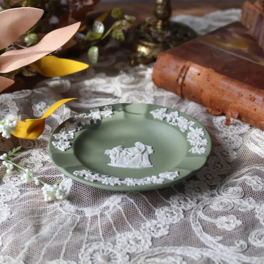 ヴィンテージ WEDGWOOD ジャスパー ウェッジウッド 灰皿 セージグリーン イギリス