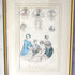 アンティークリトグラフピクチャー ファッション画 Le Moniteur des Dames et des Demoiselles 石版画絵 1847年 フランス(☆6月24日出荷予定)