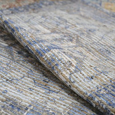ジュート シェニールマット BLUE 60x90cm5