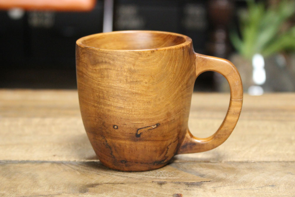マグカップ 木製 チーク 天然木 無垢材 ウッド 木目 おしゃれ シンプル ナチュラル コーヒーカップ 湯のみ チークマグカップM 【59%OFF!】
