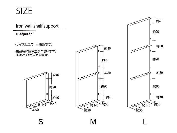 ブラケット金具サイズ