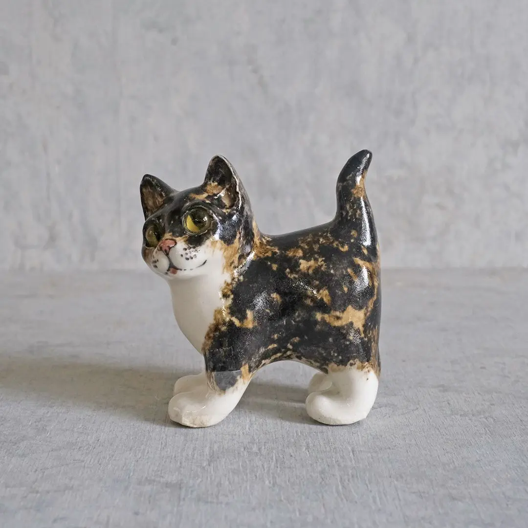 ヴィンテージ WINSTANLEY CAT/ケンジントンキャット・サビ猫　三毛猫 子猫 イギリス 陶芸作家Jenny Winstanley