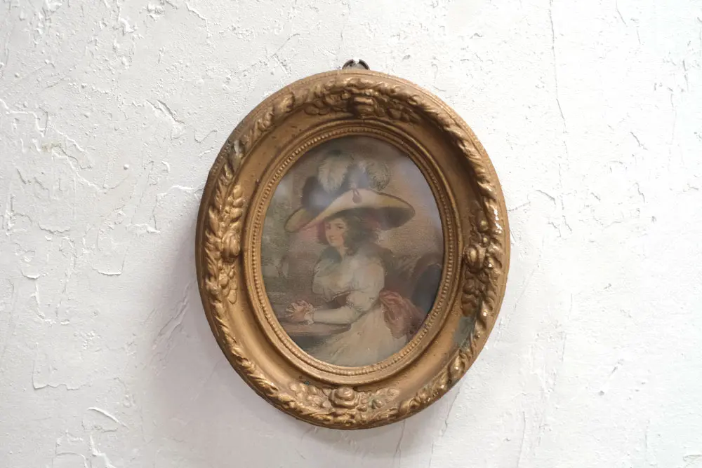 アンティーク 貴婦人の肖像画 19世紀 オーバルフレーム 額縁の通販 アンティークショップMALTOオンライン