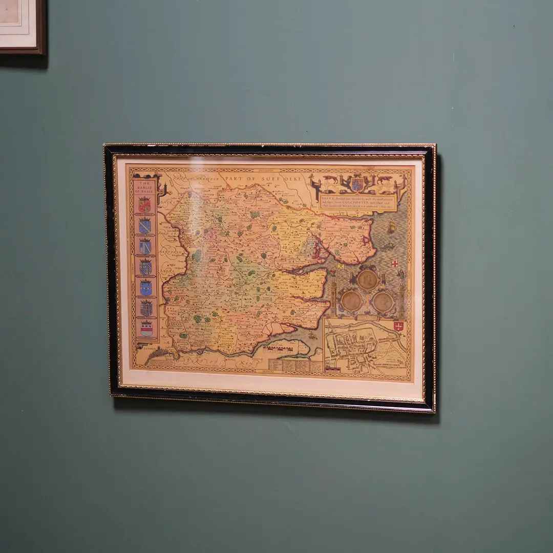 アンティークピクチャーMAP・SUFFORK 古いイギリスの地図