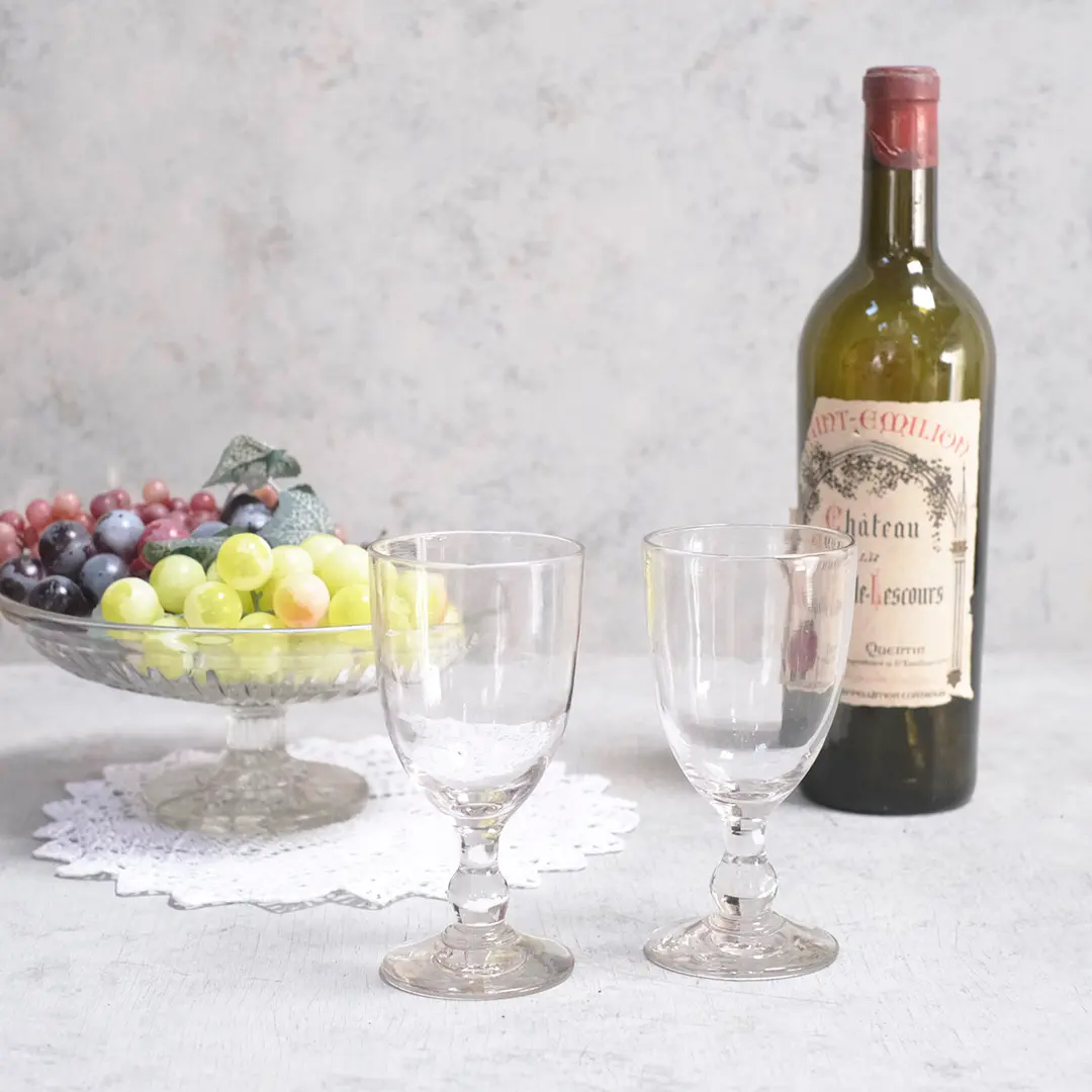 アンティーク 手吹きのビストログラス 1800年代 ワイングラス