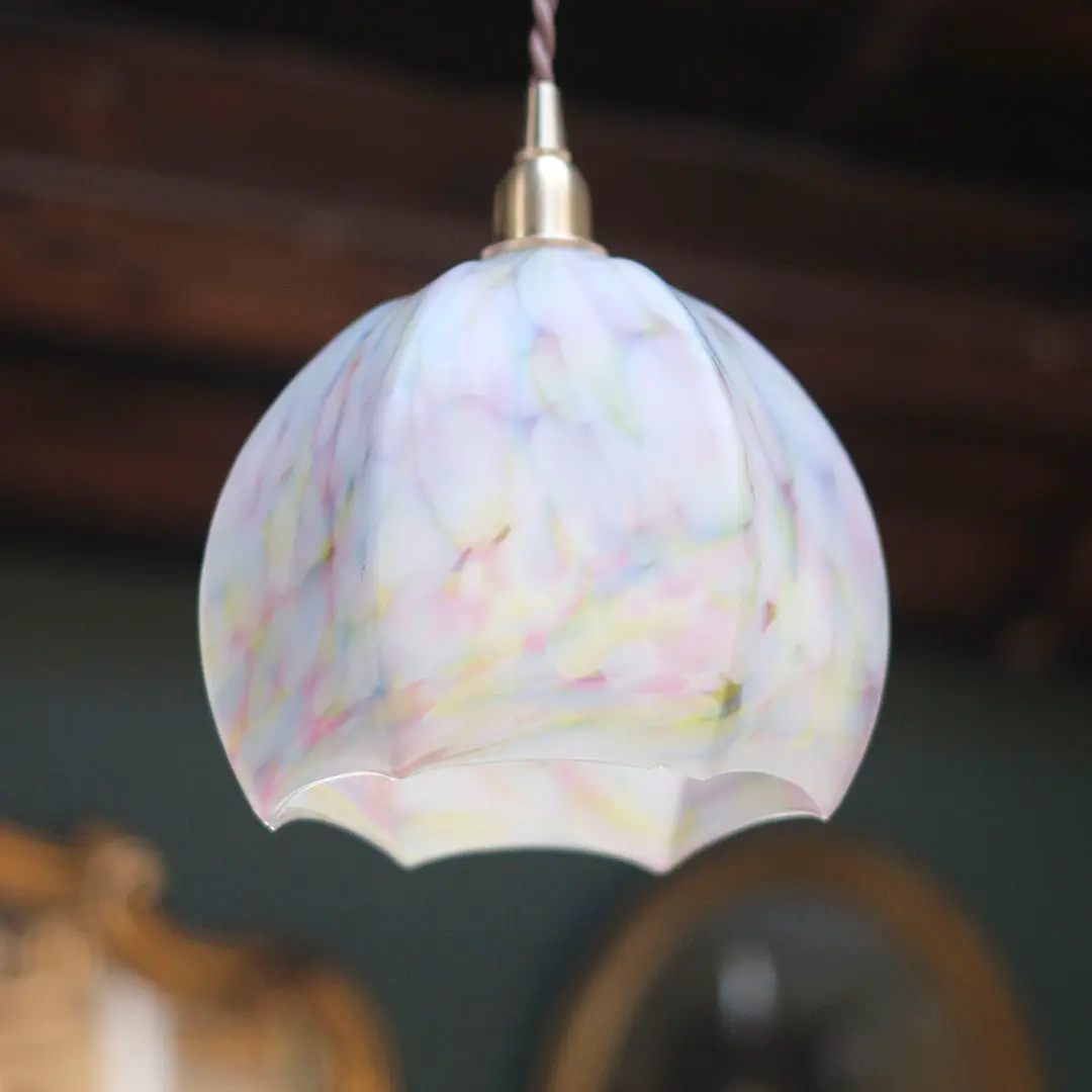 アンティーク マーブルガラスシェードランプ イギリス 照明