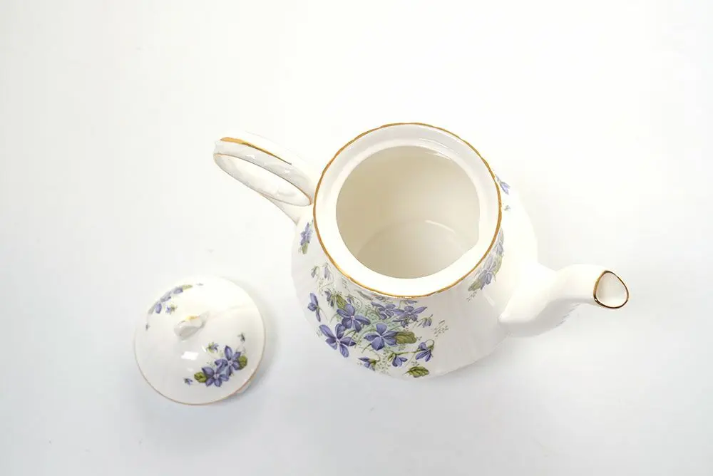アンティークRoyal Grafton ティーポット Violets 美しいスミレ柄 アンティーク食器3