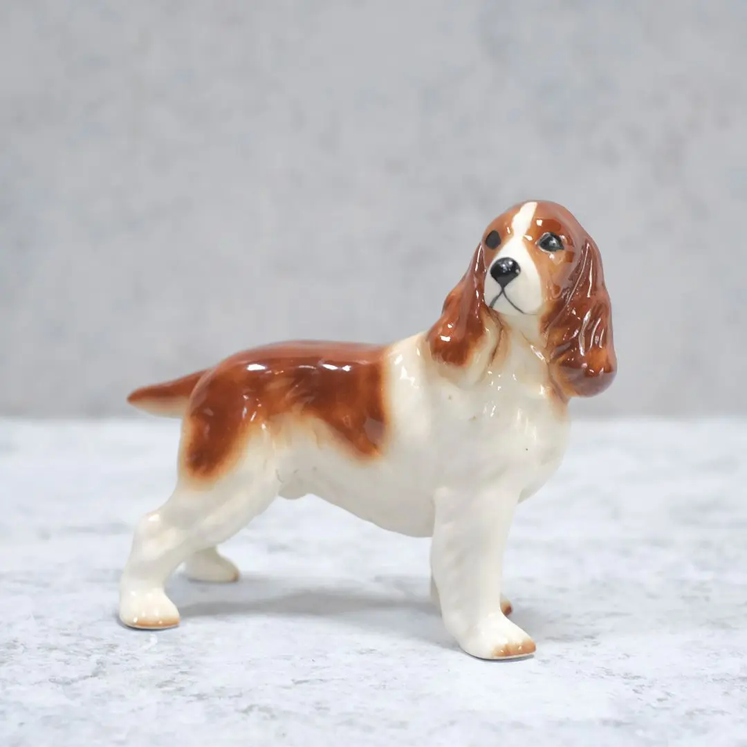 ヴィンテージフィギュリン犬 陶器オブジェ イギリス 置物