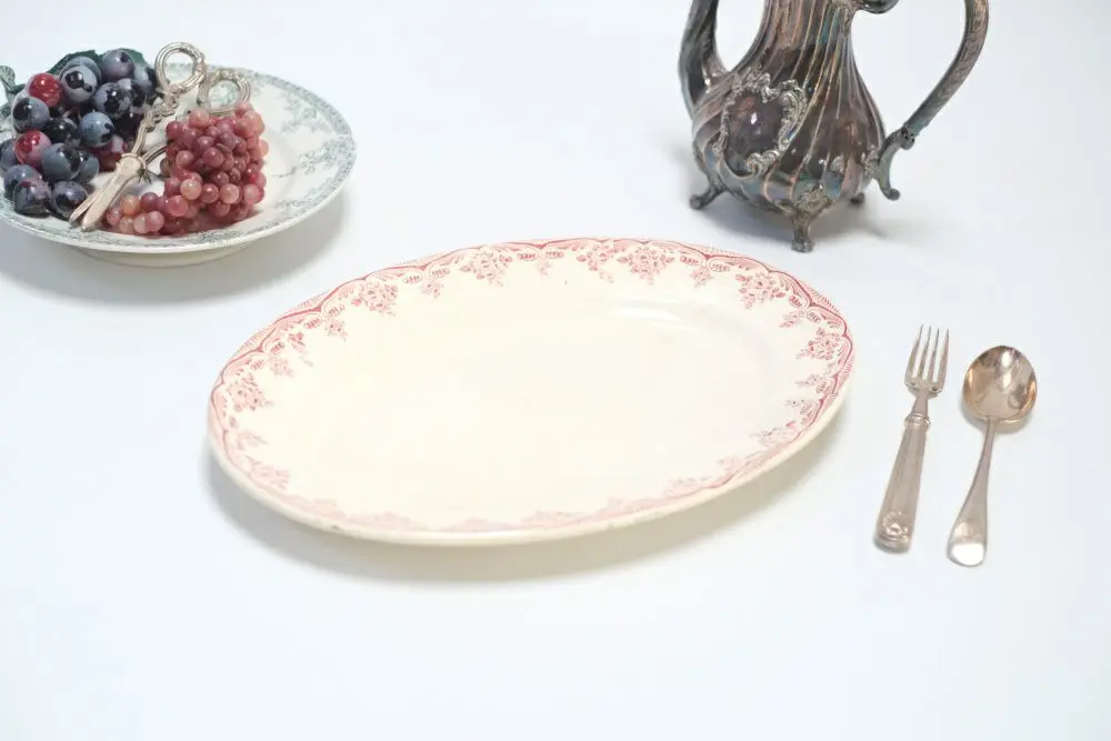 アンティークオードブル皿 フランス Boulenger & Cie(オータン・ブーランジェカンパニー)サーヴィングプラッター 食器 うつわ/アンティーク食器