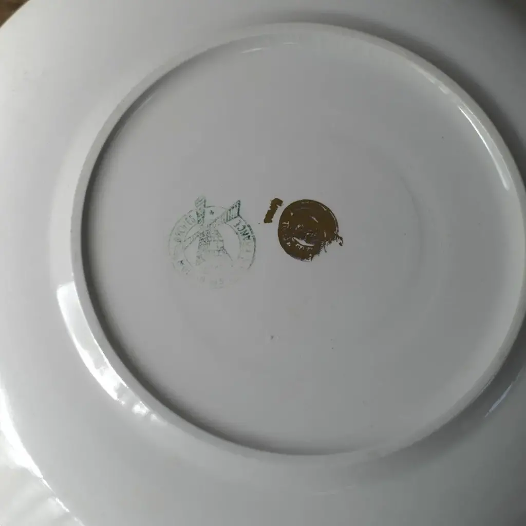 アンティーク皿 白鳥 フランス Moulin des Loups & Hamage ディナープレート アンティーク食器5
