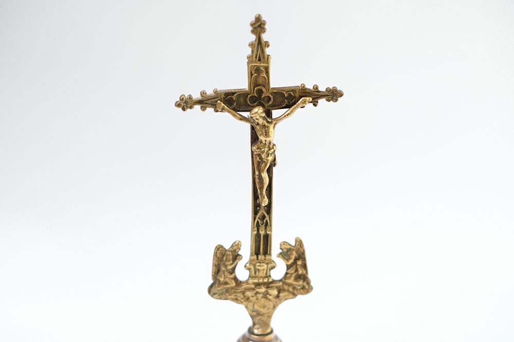 アンティーク 真鍮の十字架/フランス crucifix(クルーシフィクス) 宗教小物1