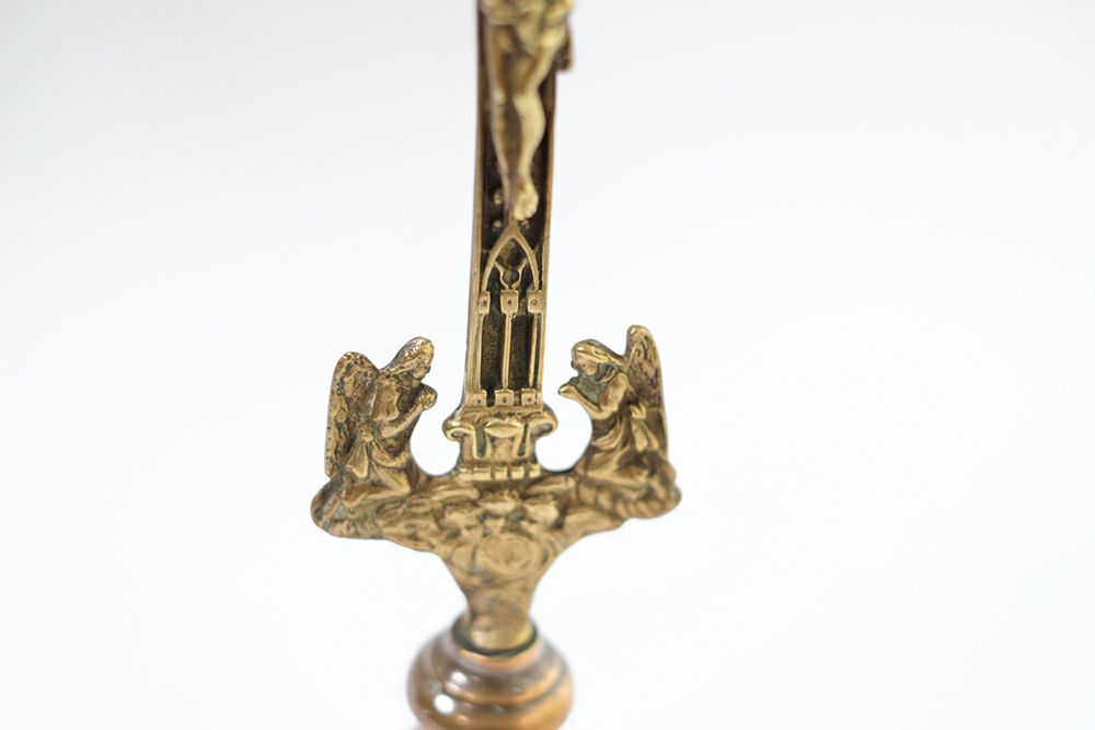 アンティーク 真鍮の十字架/フランス crucifix(クルーシフィクス) 宗教小物2