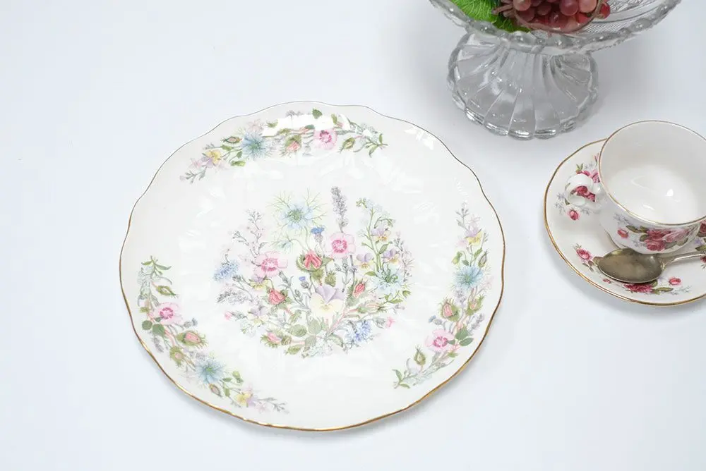 ヴィンテージAYNSLEY 26cmプレート WILD TUDOR ワイルドチューダー 大皿