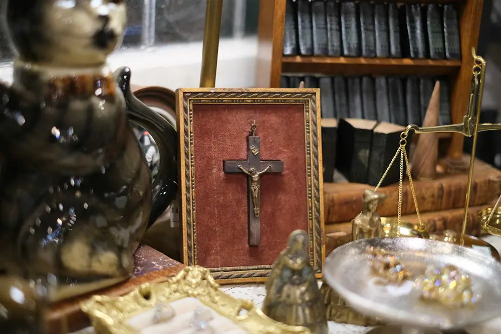 アンティーク 十字架フレーム フランス crucifix(クルーシフィクス)宗教小物3