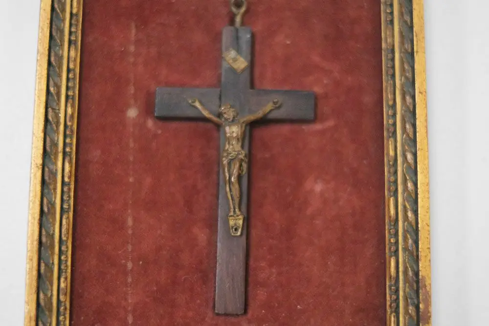 アンティーク 十字架フレーム フランス crucifix(クルーシフィクス)宗教小物2