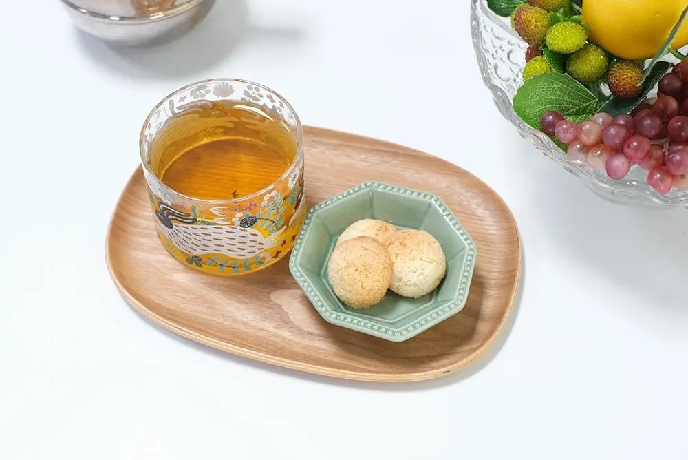 UNITEA ノンスリップ トレイ ナチュラルな木目調 食器が滑らない