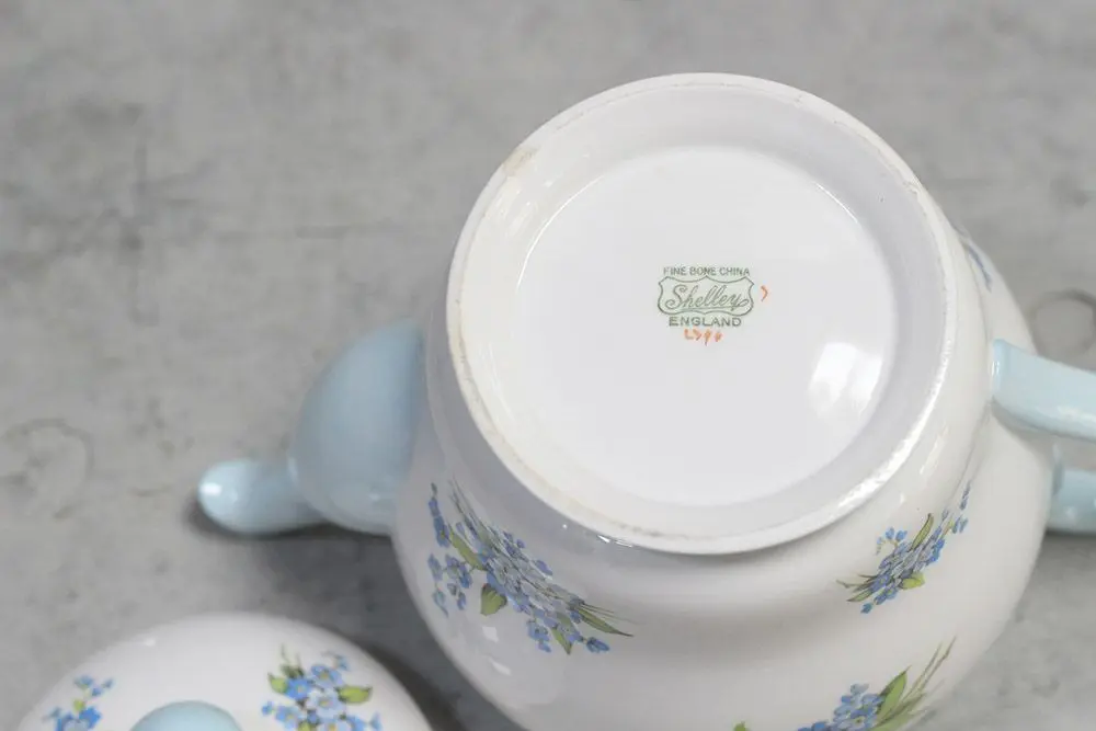 アンティークコーヒーポット Shelley(シェリー)勿忘草 イギリス ティーポット アンティーク食器4