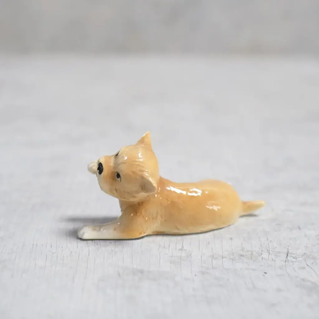 ヴィンテージフィギュリン 犬の陶器オブジェ 置物2
