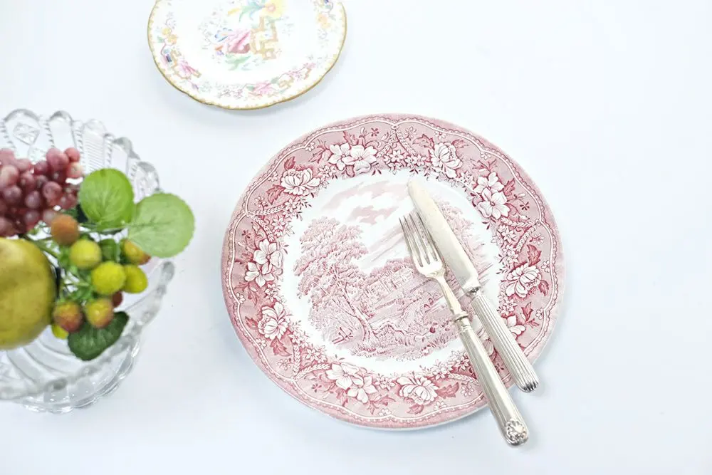 アンティーク 皿 Barratts of Staffordshire Ltd "OLD CASTL" トゥワルドジュイ ディナープレート/アンティーク食器