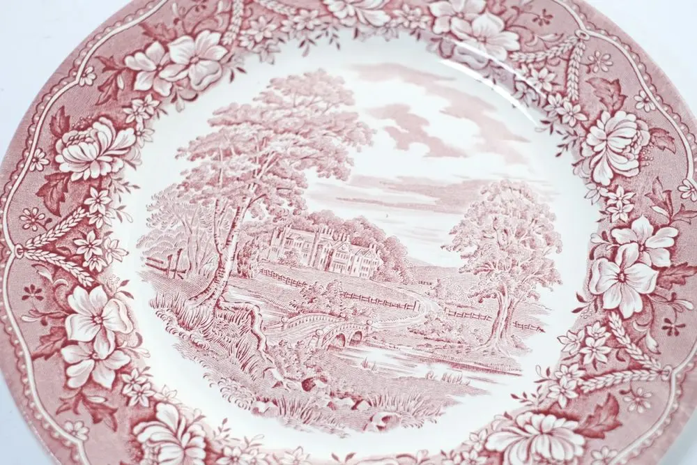 アンティーク 皿 Barratts of Staffordshire Ltd "OLD CASTL" トゥワルドジュイ ディナープレート/アンティーク食器
3