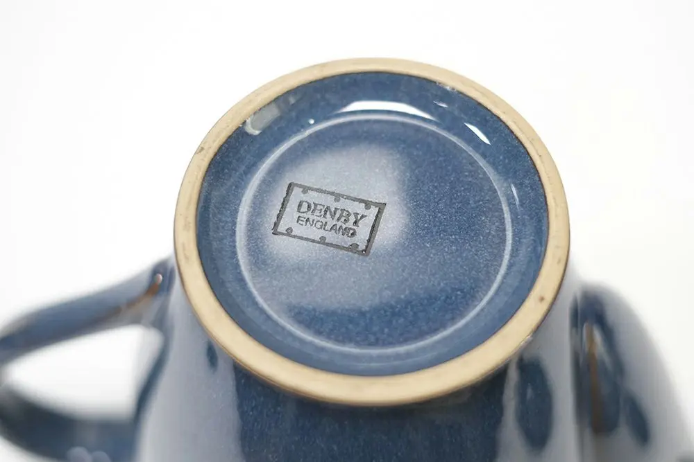 ヴィンテージDENBYコーヒーポット(チップあり)鮮やかで深いコバルトブルーが特徴的なインペリアルブルーシリーズ/アンティーク食器6
