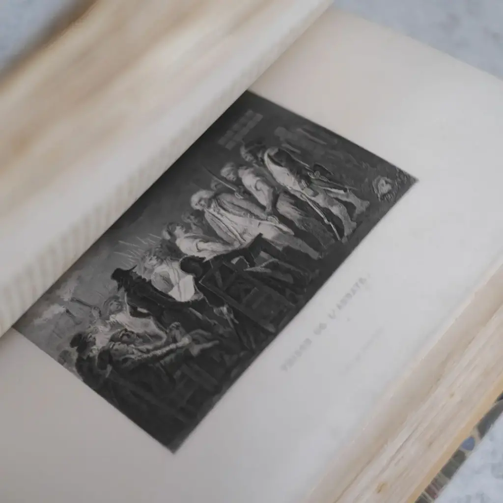 アンティークブックⅤ やや大きな革張りの古書 フランス歴史書 19世紀4
