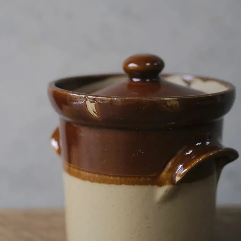 アンティークキャニスター イギリス 茶 陶器の保管容器2