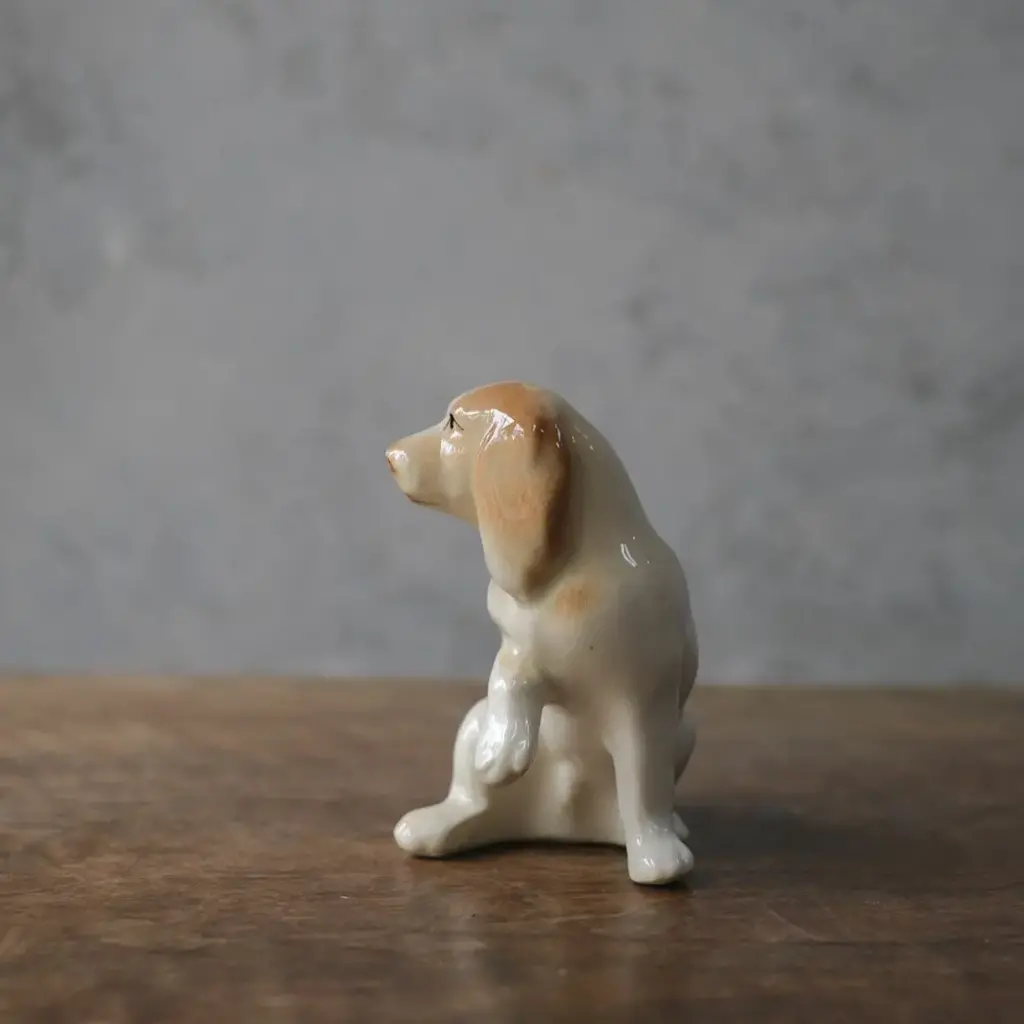 ヴィンテージフィギュリン 犬の陶器オブジェ イギリス 置物4