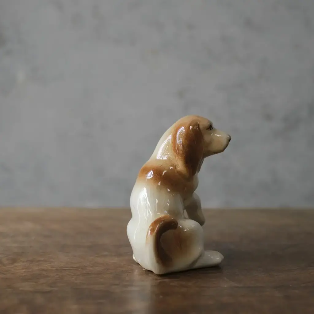 ヴィンテージフィギュリン 犬の陶器オブジェ イギリス 置物5