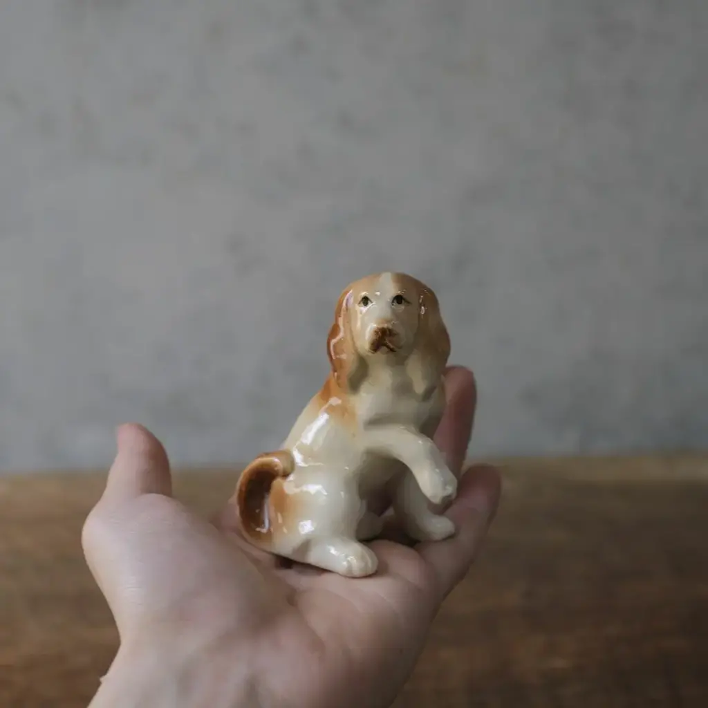 ヴィンテージフィギュリン 犬の陶器オブジェ イギリス 置物6