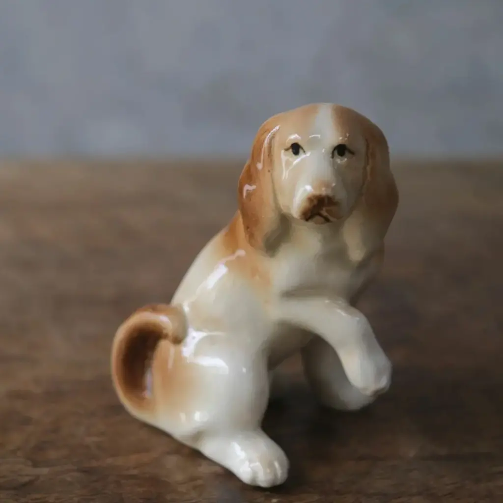 ヴィンテージフィギュリン 犬の陶器オブジェ イギリス 置物8