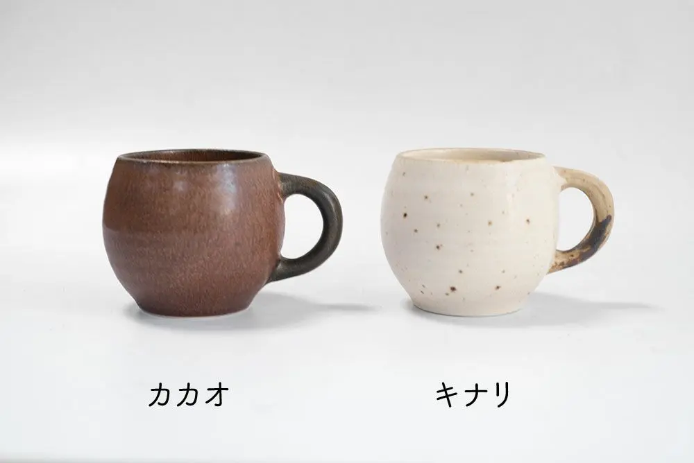 美濃焼 ほっこりマグカップ ナチュラルな2色 おしゃれな食器4