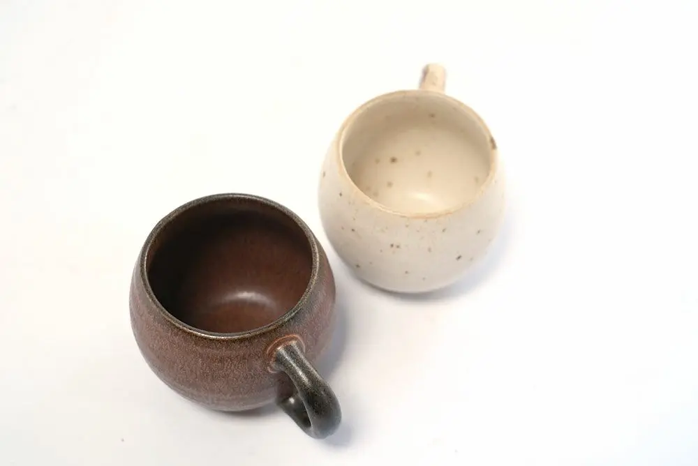 美濃焼 ほっこりマグカップ ナチュラルな2色 おしゃれな食器3