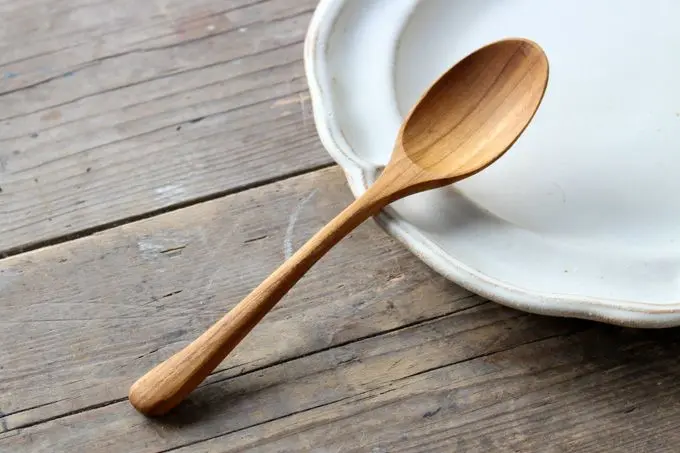 チーク材 スプーン 17.5cm カレーやオムライスに ナチュラルな天然木材