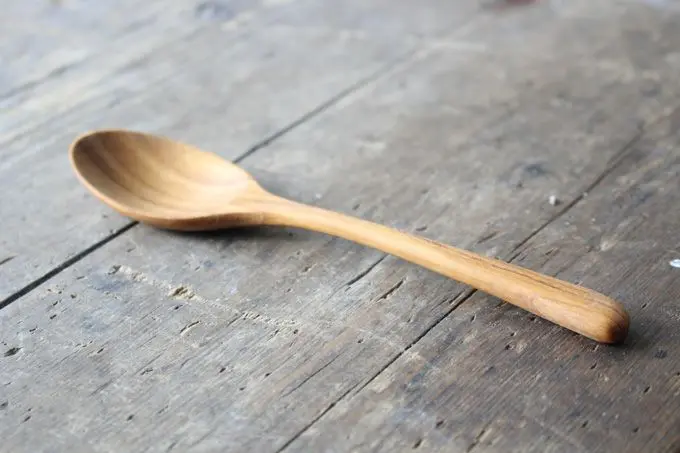 チーク材 スプーン 17.5cm カレーやオムライスに ナチュラルな天然木材2