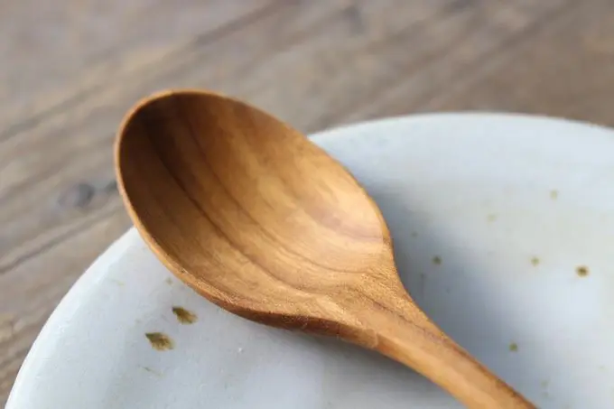 チーク材 スプーン 17.5cm カレーやオムライスに ナチュラルな天然木材3