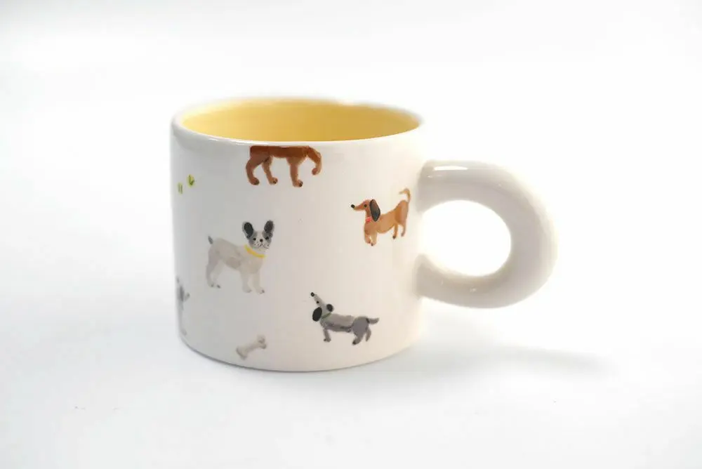 Dessinマグカップ ドッグラン 犬 かわいい動物デザイン おしゃれな食器