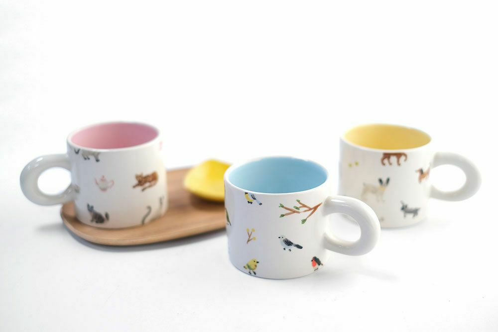 Dessinマグカップ ドッグラン 犬 かわいい動物デザイン おしゃれな食器3