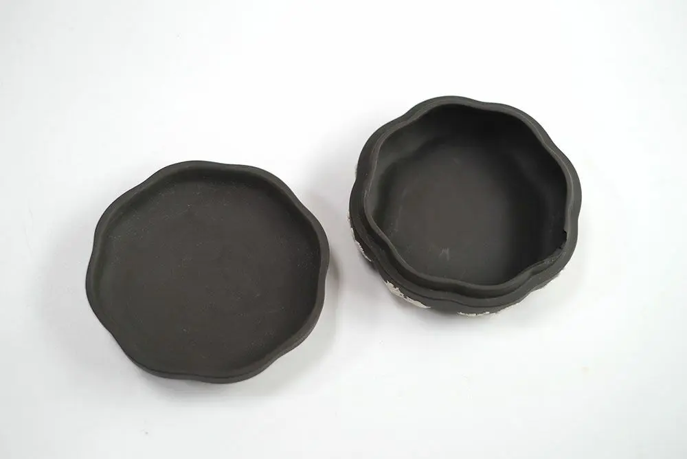 ヴィンテージ WEDGWOODジャスパー トリンケットボックス 貴重な黒5