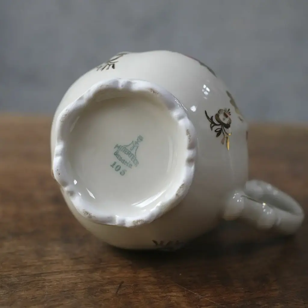 ヴィンテージミルクジャグ ドイツ 花 クリーマー Mitterteich Bavaria1