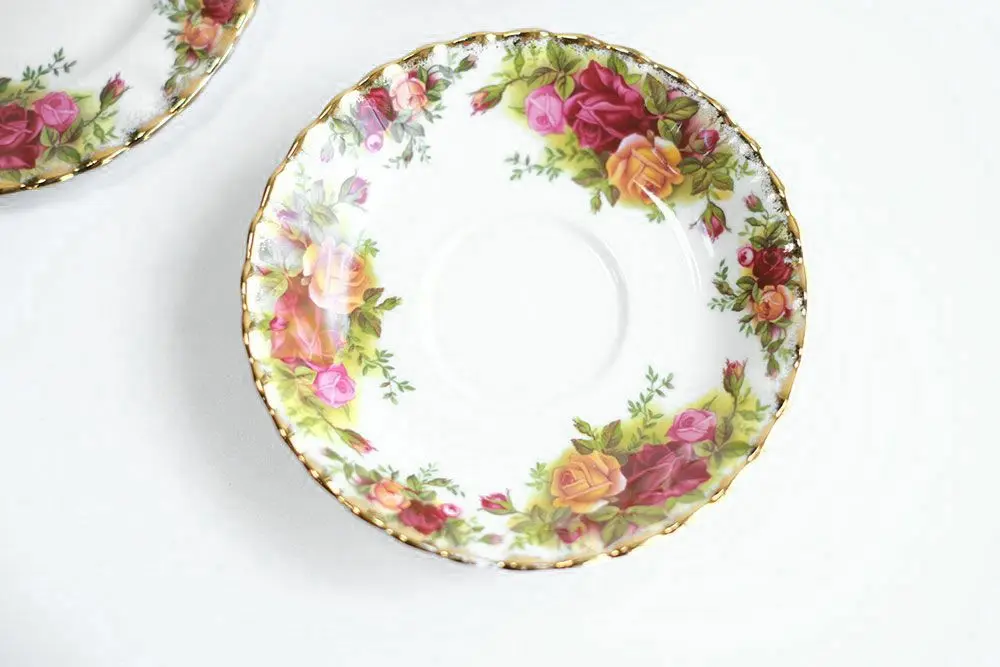 ヴィンテージ Royal Albertティーカップトリオ/old country rose イギリス ロイヤルアルバート 王室御用達/アンティーク食器4