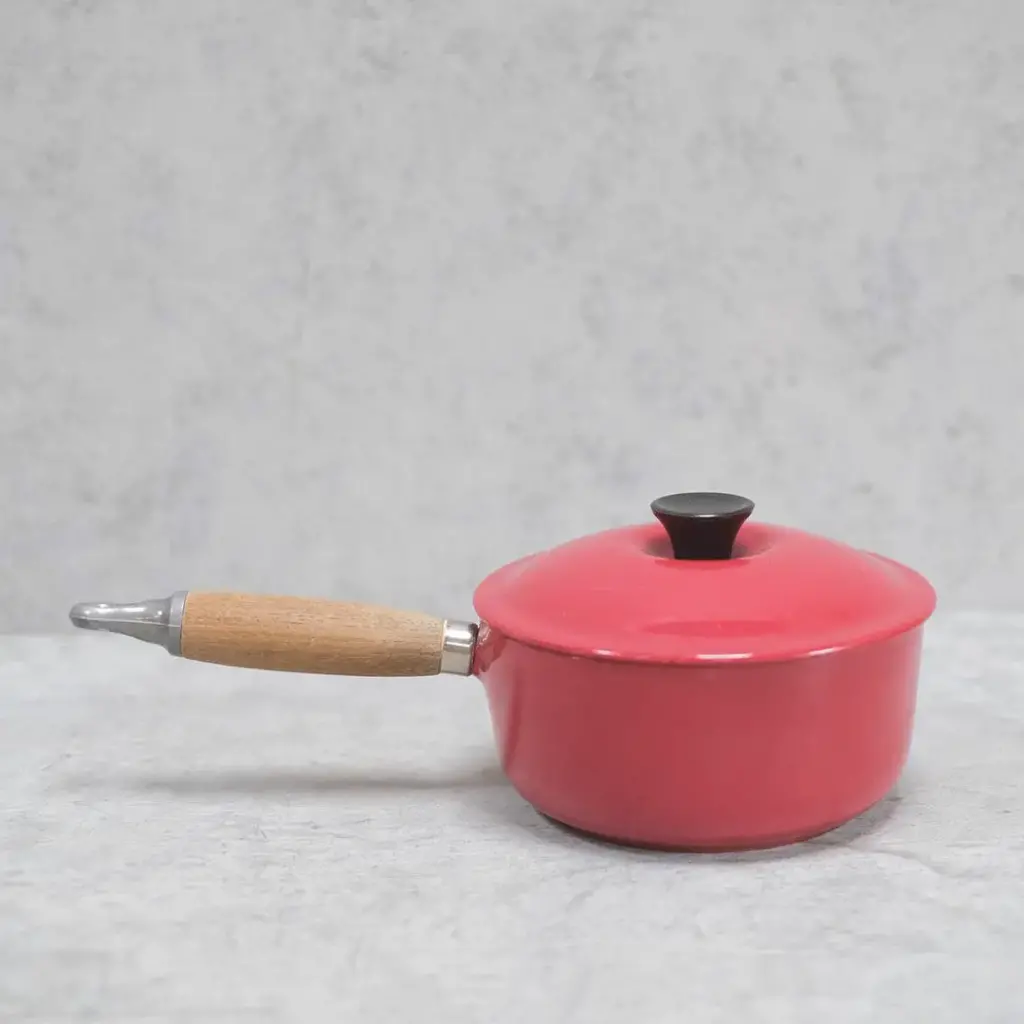 ヴィンテージ Le Creuset(ルクルーゼ)鍋 赤 片手鍋 フランス S1