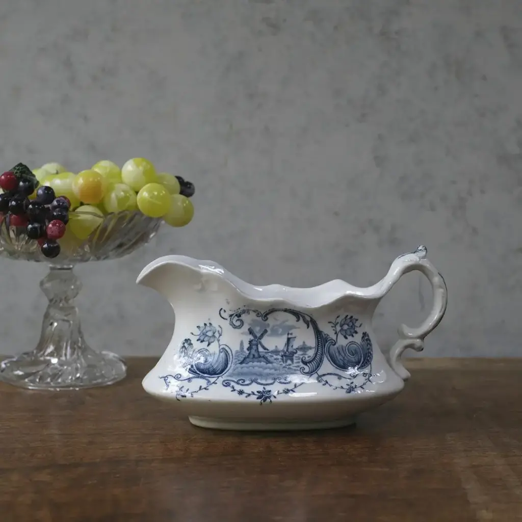 アンティークミルクポット シノワズリ クリーマー Glasgow Pottery J & M P Bell スコットランド
