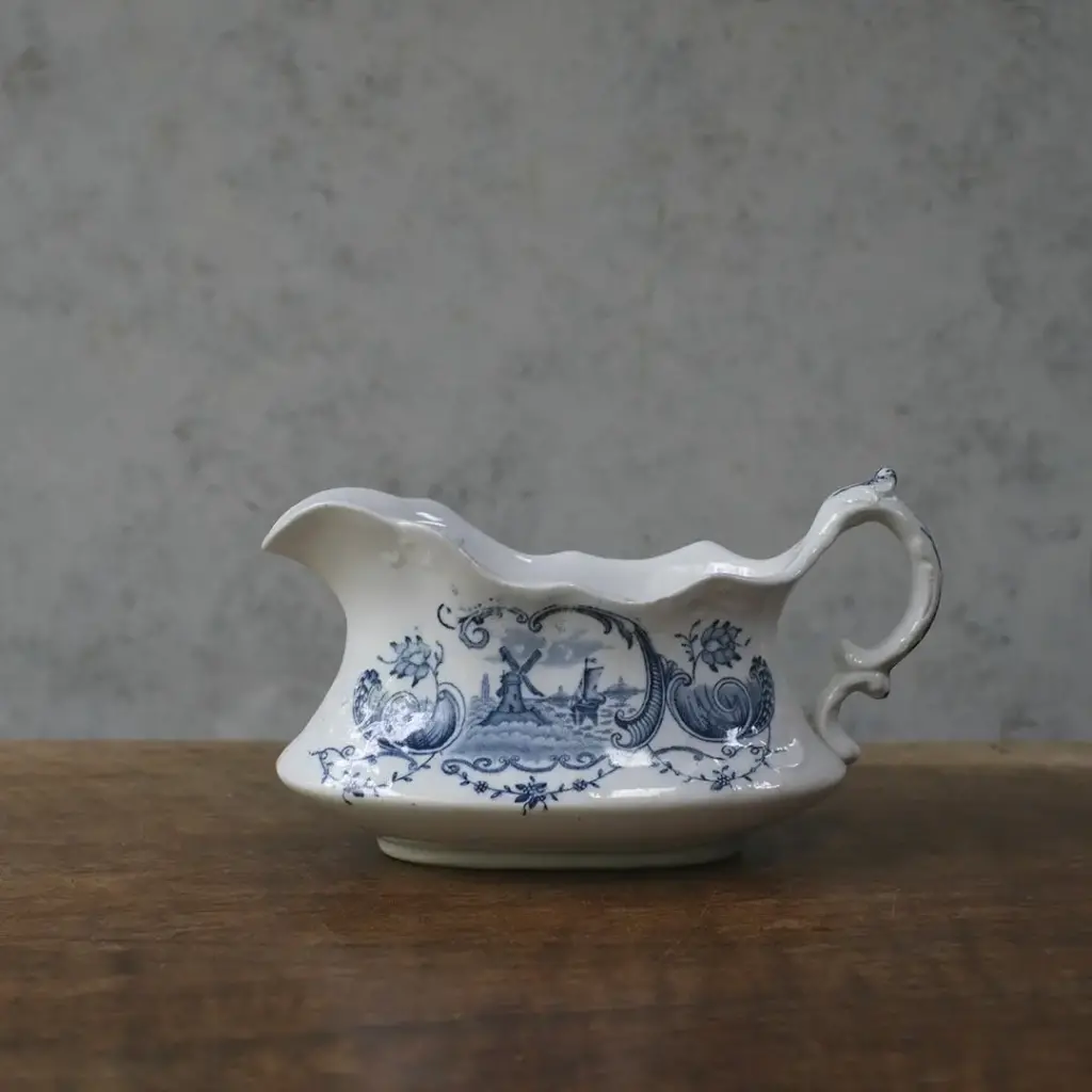 アンティークミルクポット シノワズリ クリーマー Glasgow Pottery J & M P Bell スコットランド3
