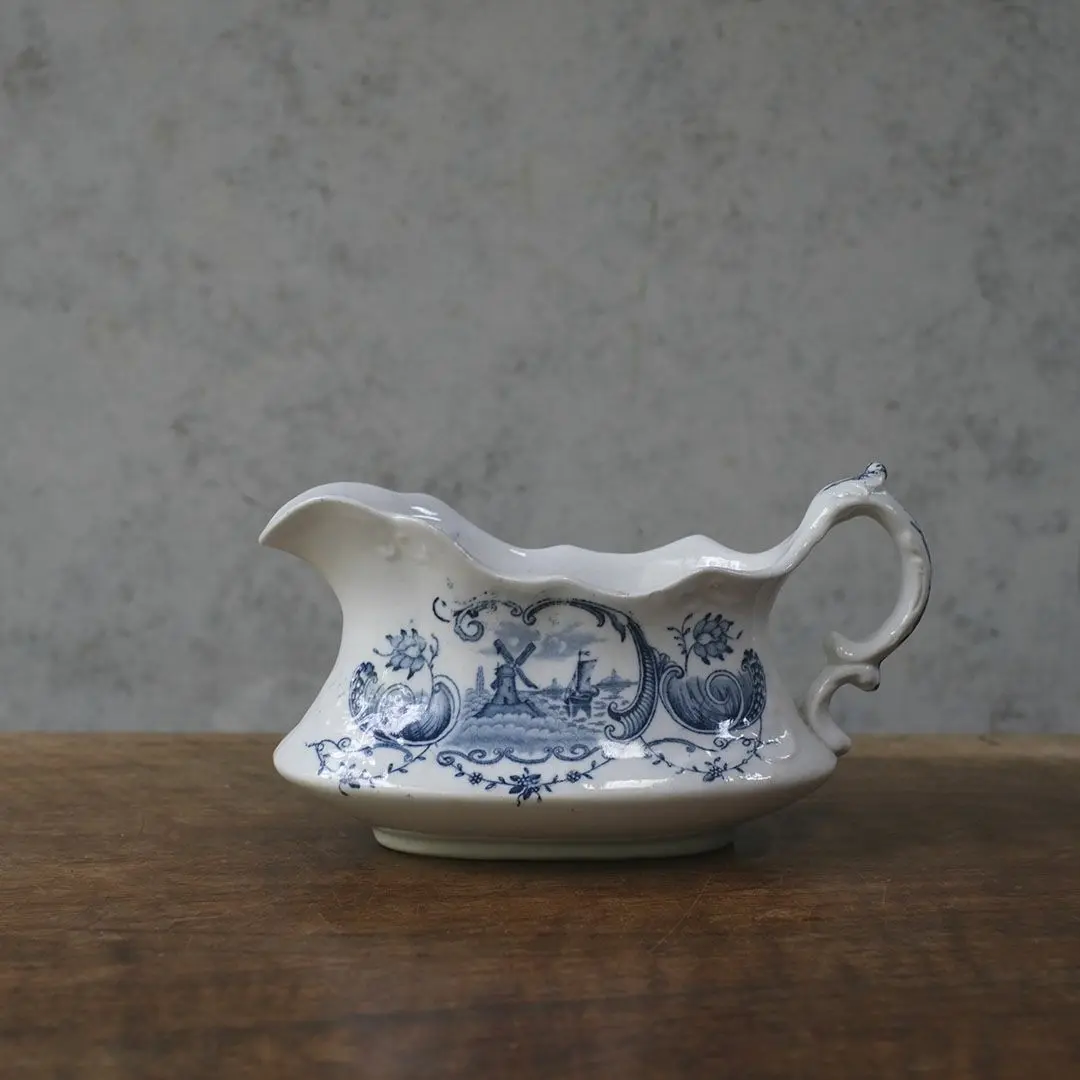 アンティークミルクポット シノワズリ クリーマー Glasgow Pottery J & M P Bell スコットランド