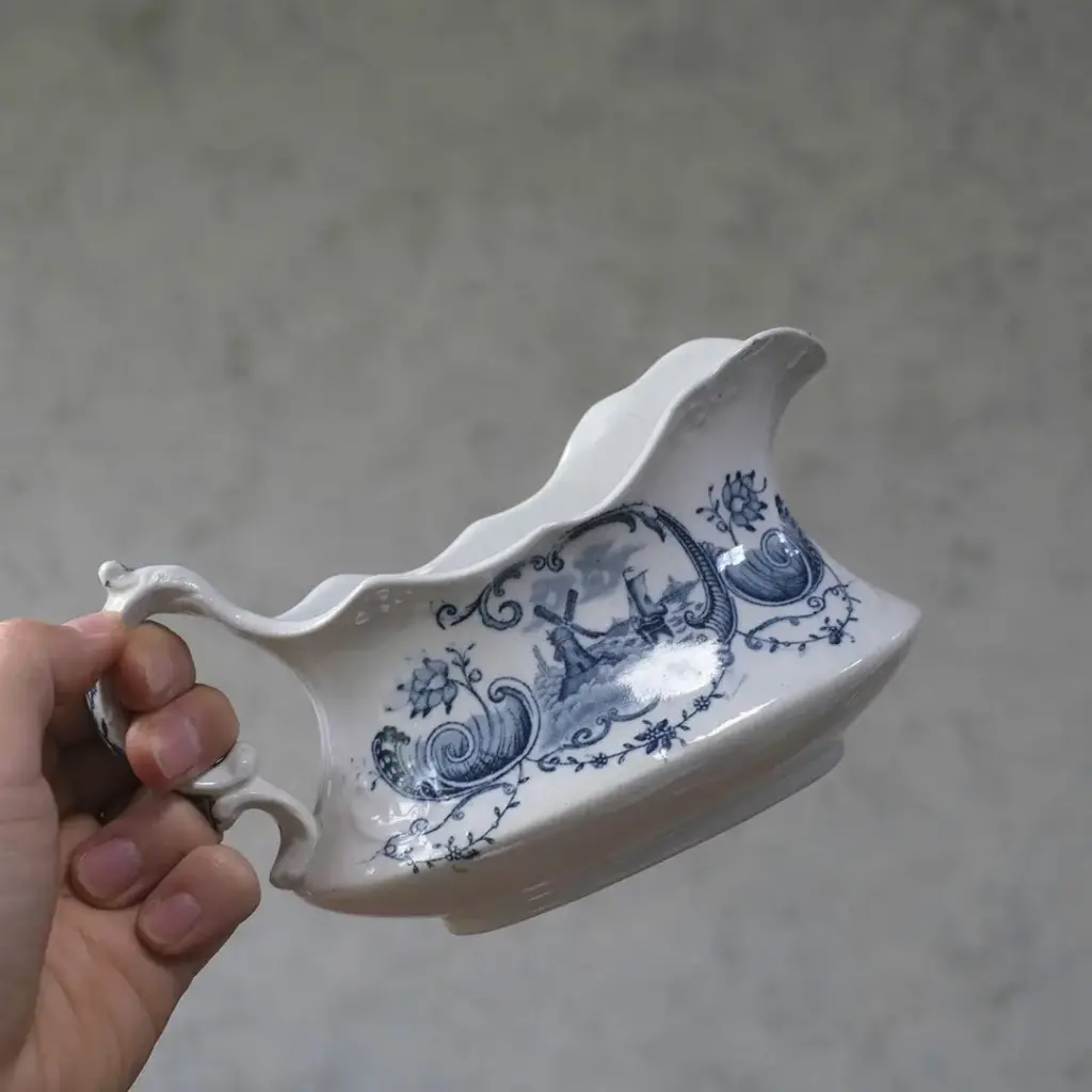 アンティークミルクポット シノワズリ クリーマー Glasgow Pottery J & M P Bell スコットランド5