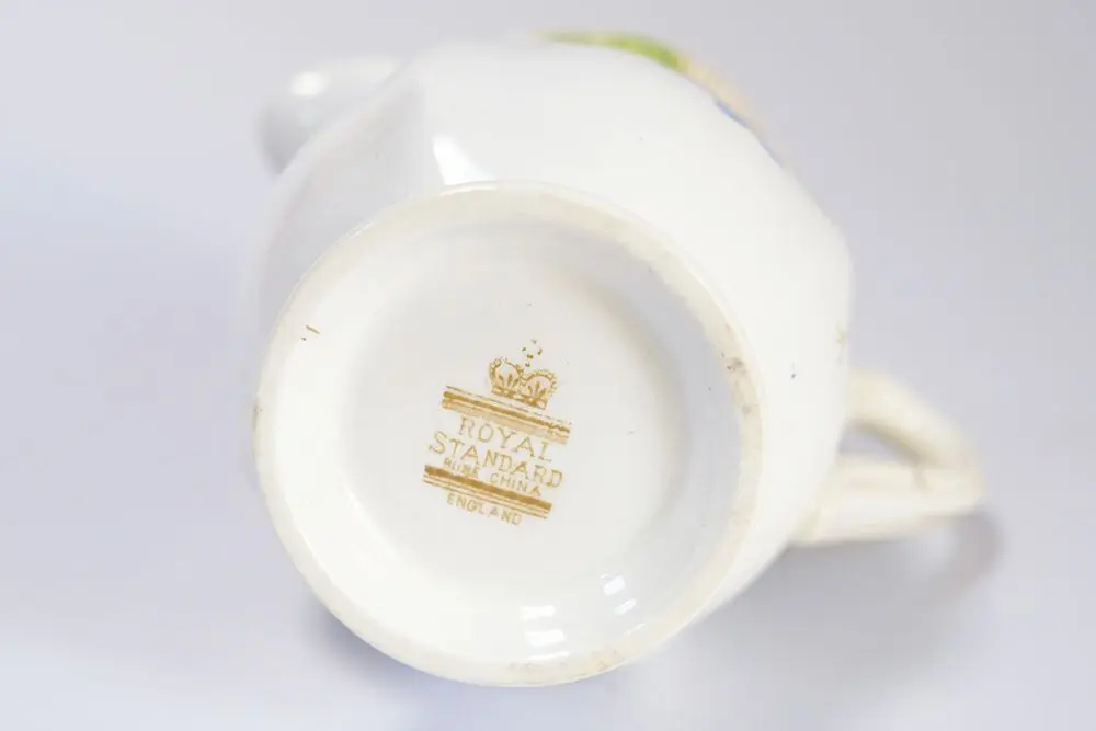 アンティークROYAL STANDARDティーウェア(ARGYLE) イギリス 1930-49年シュガーポット ミルクピッチャー/アンティーク食器5